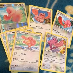 Pokemon TCG Lickitung/Lickilicky Bundle (7 Cards)